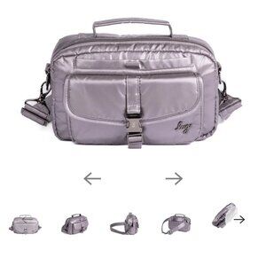 Sidecar Convertible Crossbody Bag- Metallic Pearl